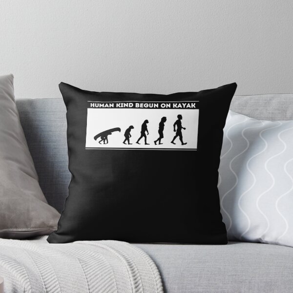 Item preview, Human kind begun on kayak. Funny Camping, River Rafting Canoe Kayak T-Shirt designed and sold by chorche-design.