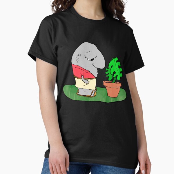 Item preview, Lawn and Garden a funny cartoon of suburban life with a plant and a man with a big nose designed and sold by davidscohen.