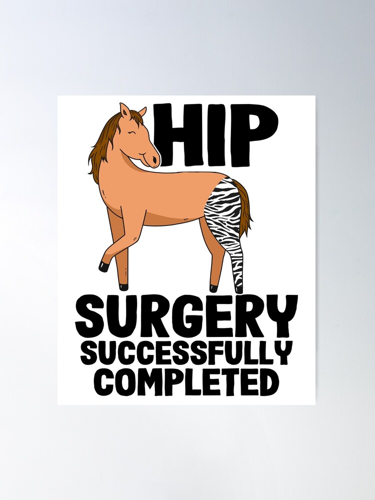 Hip Surgery Successfully Completed Horse Zebra Leg Throw Pillow