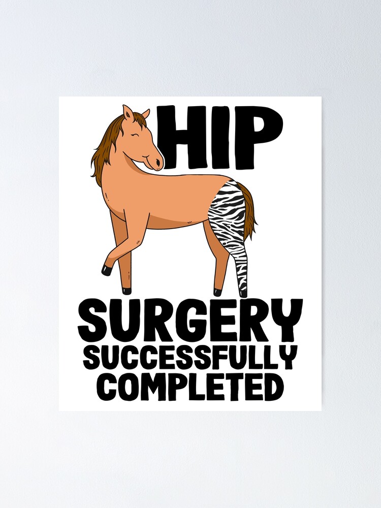 Not Happy with my Hip Replacement Zebra Horse Design  Throw Pillow for  Sale by Buckanesthesia