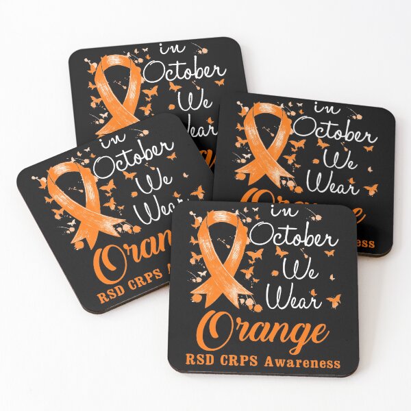Item preview, In October We Wear Orange Ribbon RSD CRPS Awareness designed and sold by largellie.