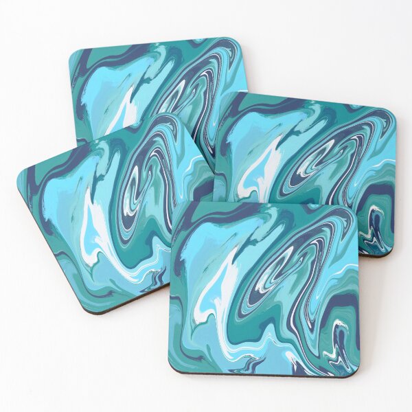 Item preview, Blueish green abstract pattern designed and sold by Cattigal.