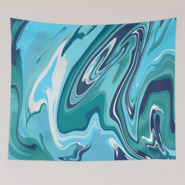 Item preview, Blueish green abstract pattern designed and sold by Cattigal.