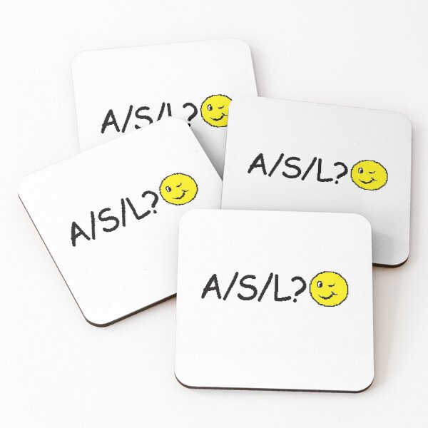 Item preview, A/S/L? - winking 8-bit chat room face ASL age sex location 90's dating designed and sold by Killer-Shirts.