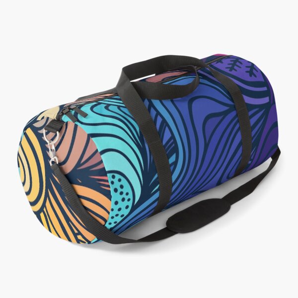 colourful flowers summer colorful background modern pattern Duffle Bag