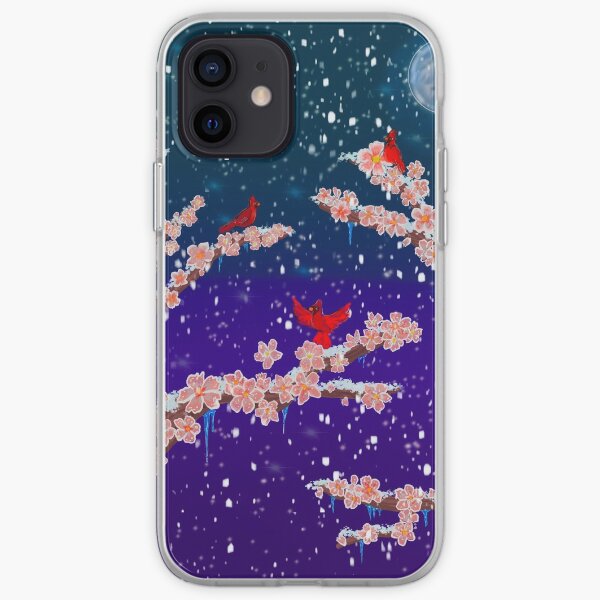 cardinals in the snow iPhone Soft Case