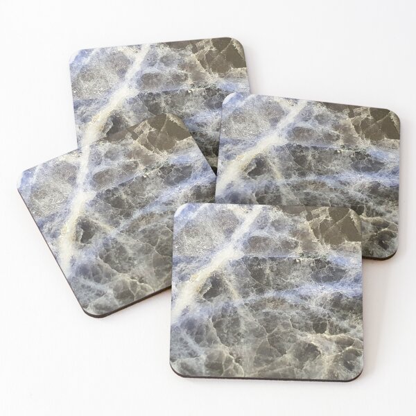 Item preview, Blue white lattice Sodalite stone. Close up geology photography designed and sold by empowercrystals.