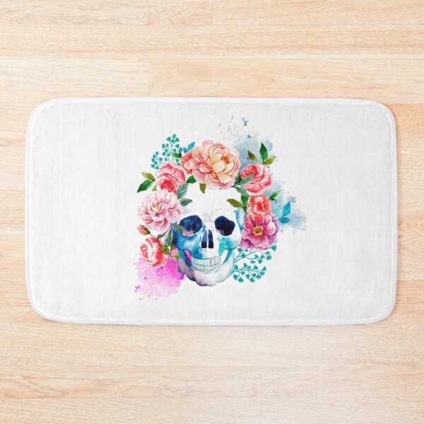 Item preview, colourful skull among flowers.....!! designed and sold by VIVEK KUMAR RAI.
