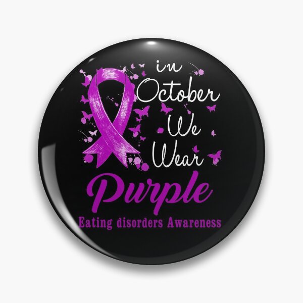 Item preview, In October We Wear Purple Ribbon Eating disorders Awareness designed and sold by largellie.