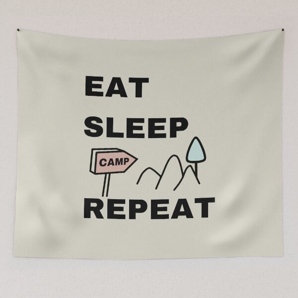 Item preview, Eat Sleep Camp Repeat - Camping Hobby designed and sold by ViewerEqualsPhoton.