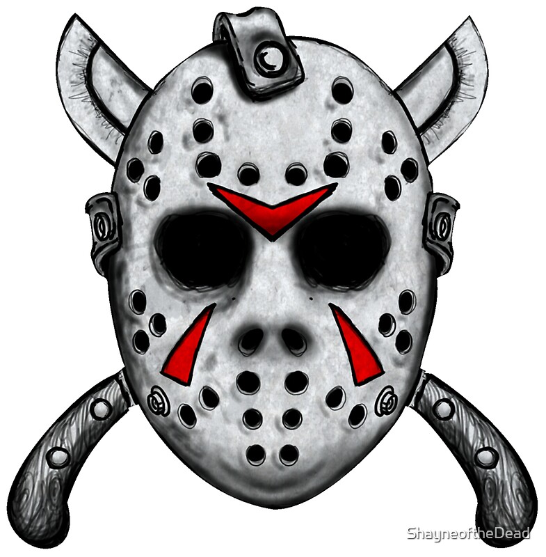 Download "Friday the 13th Jason Mask" Stickers by ShayneoftheDead ...