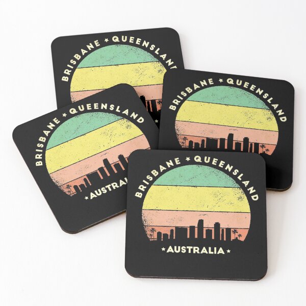 Item preview, Retro sunset Brisbane Queensland Australia designed and sold by TamGustam.