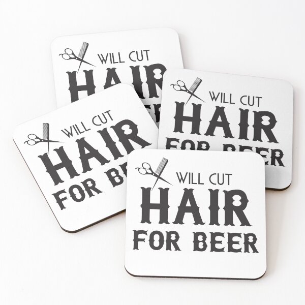 Item preview, Will cut hair for beer designed and sold by Cattigal.