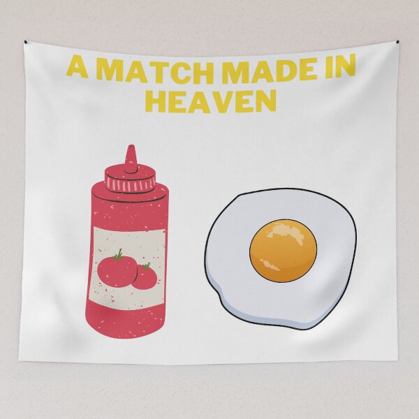 Item preview, A match made in heaven/ Ketchup on Eggs designed and sold by 2Cheesy4U.