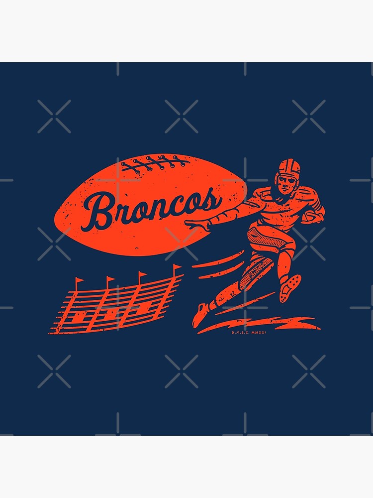 Men's Denver Broncos Orange Wordmark Logo Tri-Blend T-Shirt