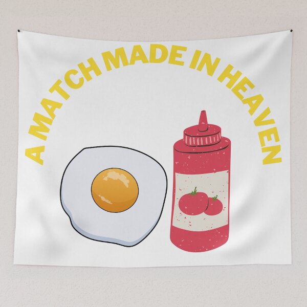 Item preview, A match made in heaven - Ketchup on Eggs designed and sold by 2Cheesy4U.