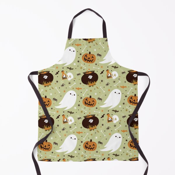 Item preview, Cute Halloween Pattern with Ghosts, Pumpkins and Witch's Pot designed and sold by SLAG-Creative.