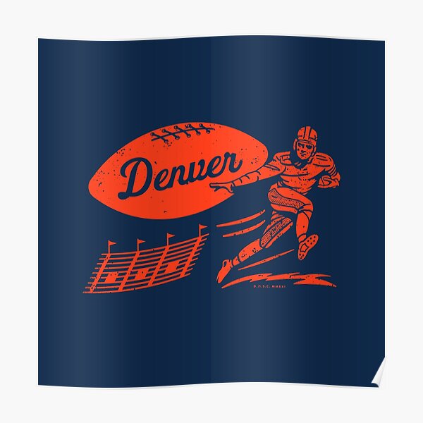 deadmansupplyco Vintage Megaphone - Denver Broncos (White Broncos Wordmark) T-Shirt