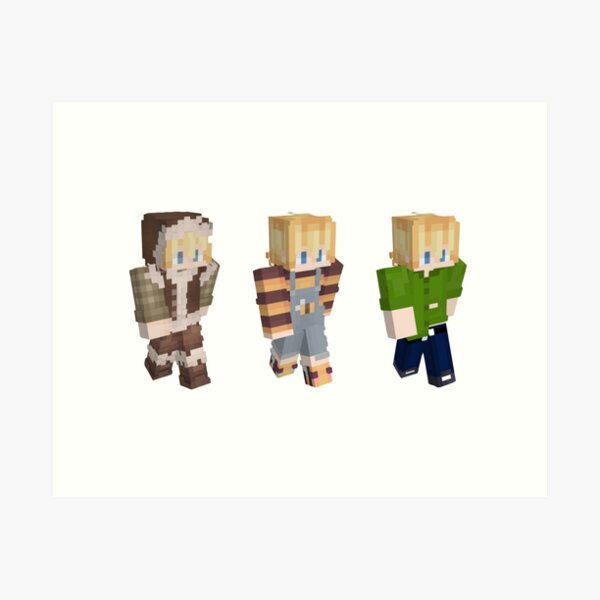 tubbo dream smp minecraft skin | Art Board Print