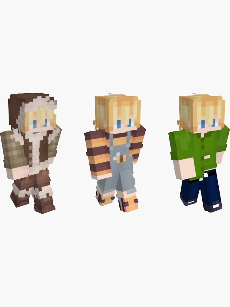 tubbo dream smp minecraft skin Sticker for Sale by rainfrogham