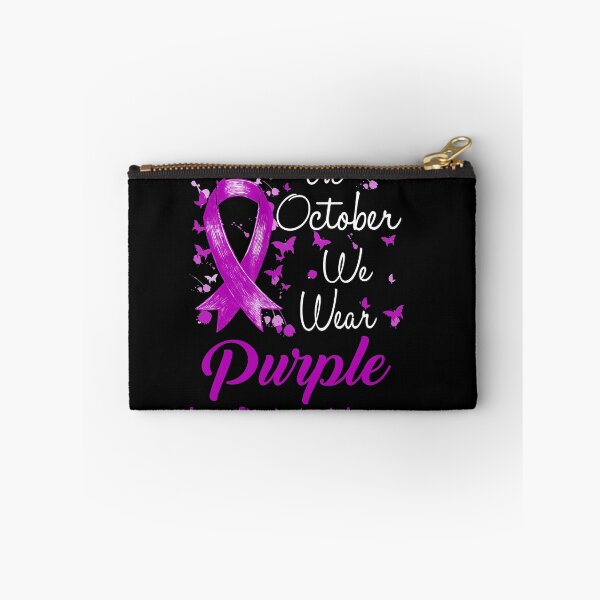 Item preview, In October We Wear Purple Ribbon Immune Thrombocytopenia Awareness designed and sold by largellie.