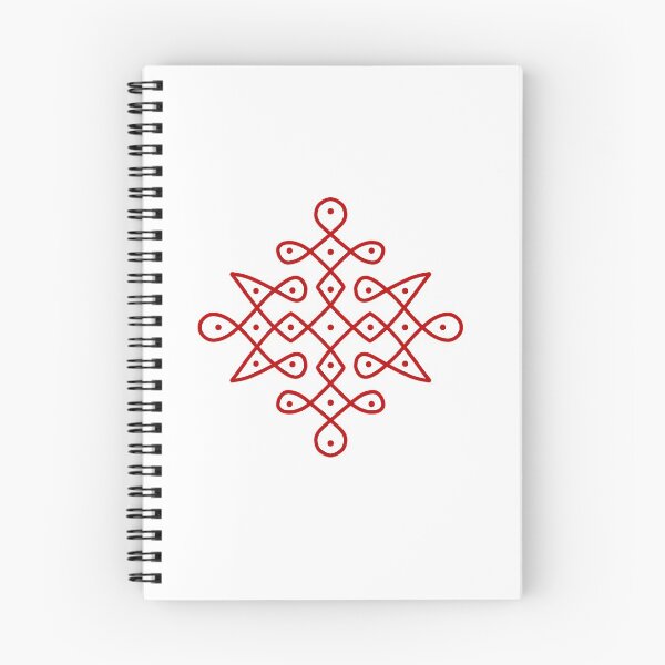 Item preview, Dot Kolam, Red transparent Kolam, Muggu, rangoli designed and sold by HariniArts.