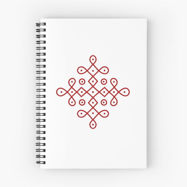 Item preview, Dot Kolam, Red transparent Kolam, Muggu, rangoli designed and sold by HariniArts.