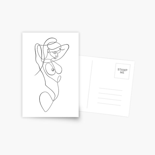 Item preview, "Morning Shower" Abstract One Line Woman's Body designed and sold by Infinitenoon.