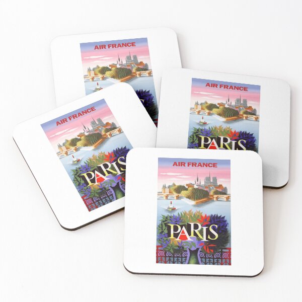 Item preview, 1950 PARIS Air France Airlines Travel Poster designed and sold by retrographics.