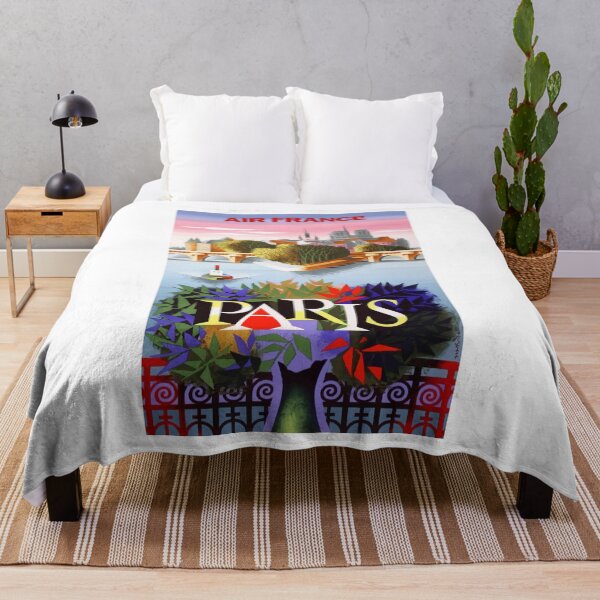 Item preview, 1950 PARIS Air France Airlines Travel Poster designed and sold by retrographics.