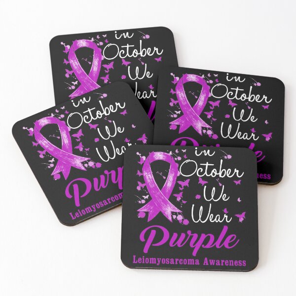 Item preview, In October We Wear Purple Ribbon Leiomyosarcoma Awareness designed and sold by largellie.