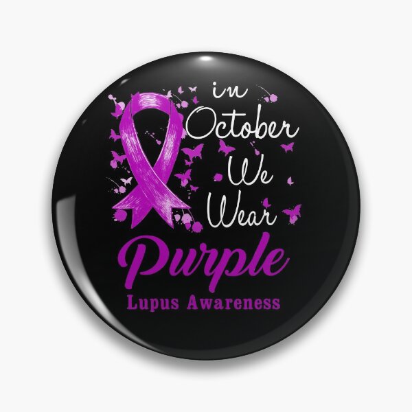 Item preview, In October We Wear Purple Ribbon Lupus Awareness designed and sold by largellie.