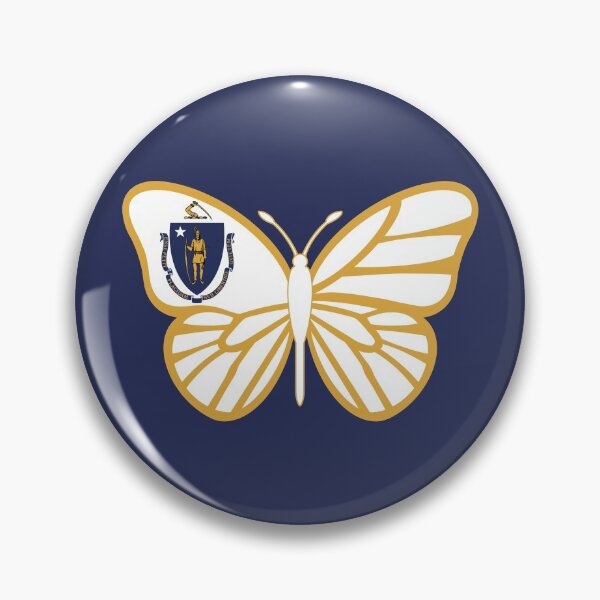 Item preview, State of Massachusetts Flag Butterfly designed and sold by Gsallicat.