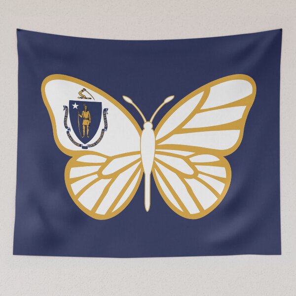 Item preview, State of Massachusetts Flag Butterfly designed and sold by Gsallicat.