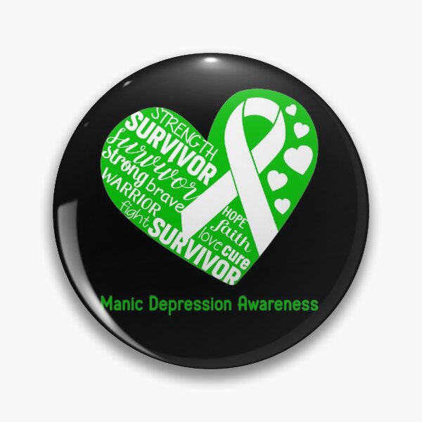 Item preview, Manic Depression Heart Support Manic Depression Warrior Fighting designed and sold by GennieShop.
