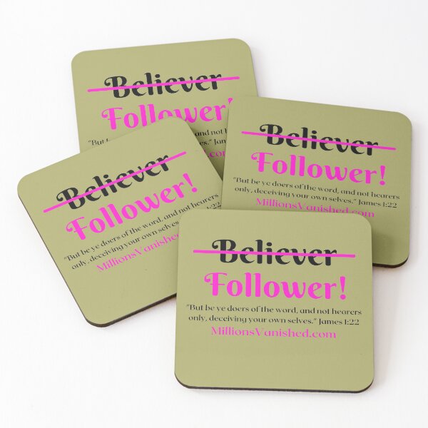 Follower Girl - Christian Coasters (Set of 4)