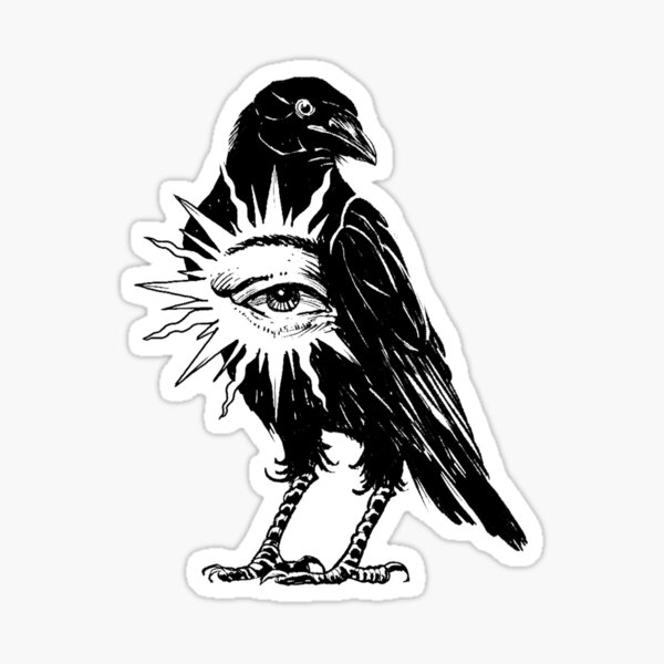 The Crow with eye Sticker