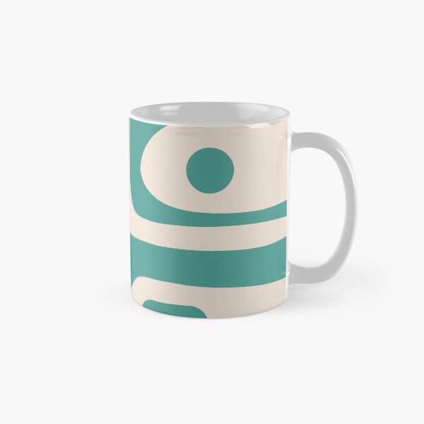 Item preview, Mid-Century Mod Piquet Minimalist Retro Abstract Buff and Vintage Teal designed and sold by kierkegaard.
