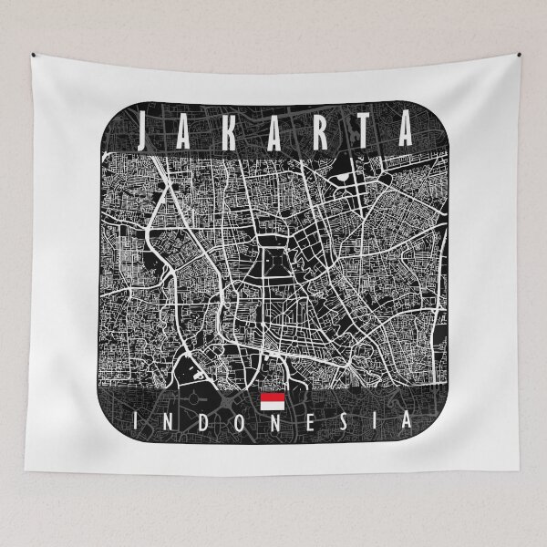 Item preview, JAKARTA MAP INDONESIA designed and sold by hatimelhag.