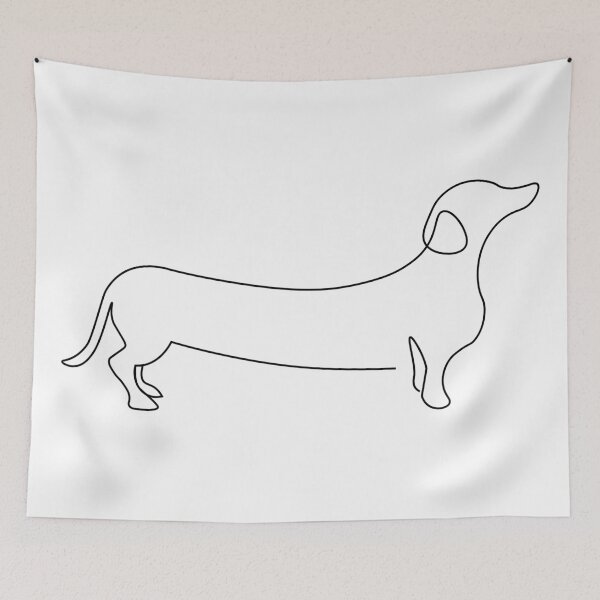 Item preview, Dachshund One Line Minimal Art designed and sold by llevine2934.
