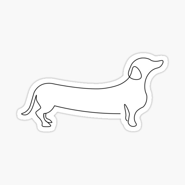 Item preview, Dachshund One Line Minimal Art designed and sold by llevine2934.