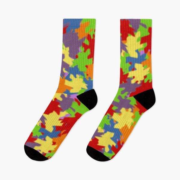 Item preview, All-Over Multi-color Abstract Puzzle Pieces Design designed and sold by ThisNThatImages.