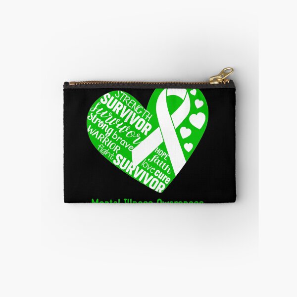 Item preview, Mental Illness Heart Support Mental Illness Warrior Fighting designed and sold by GennieShop.
