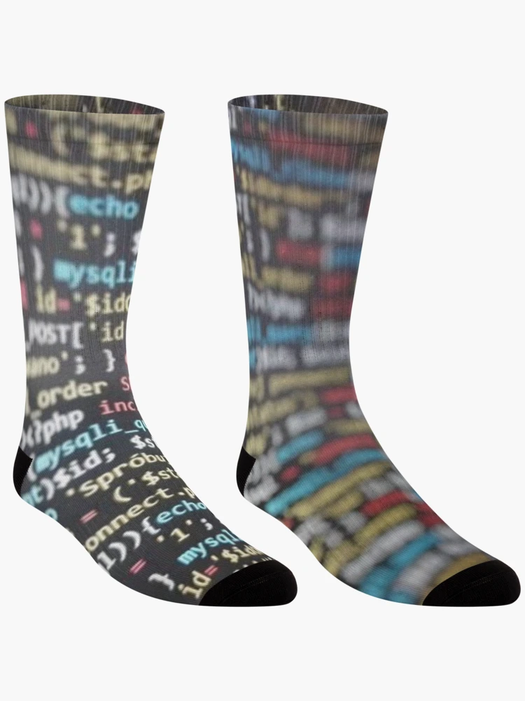 Thumbnail 3 of 5, Socks, Computer Code Design designed and sold by Apparel-City.