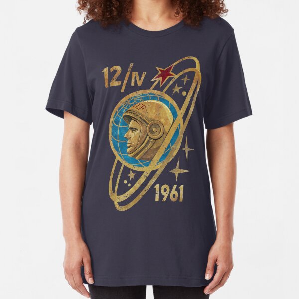 CCCP Yuri Gagarin 12-4-1961 Slim Fit T-Shirt