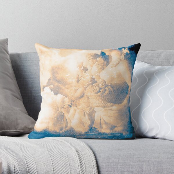 Greek Blues Throw Pillow