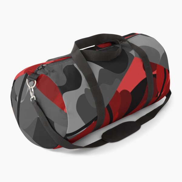 Item preview, Camouflage Hexagon - Red and Grey with a Black Background designed and sold by T-RAZR.
