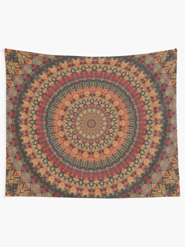 Alternate view of Mandala 128 Tapestry