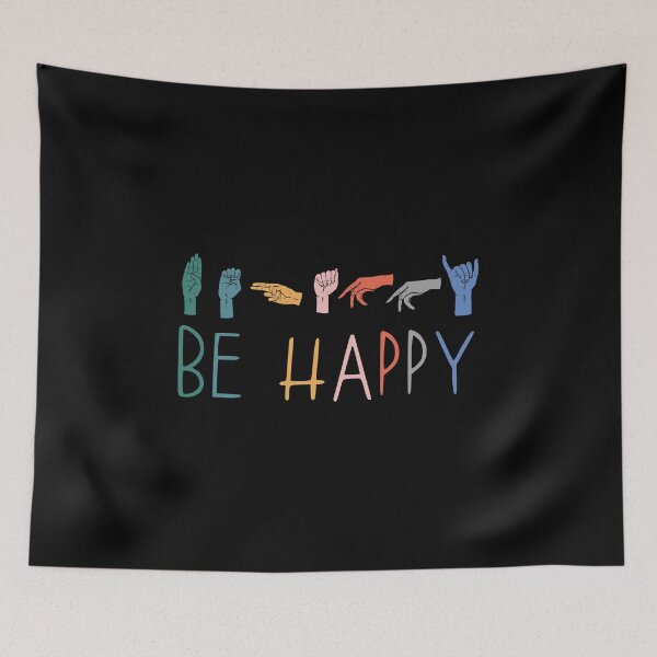 Item preview, Be Happy Hand Sign Language Teachers Interpreter ASL designed and sold by kindxinn.