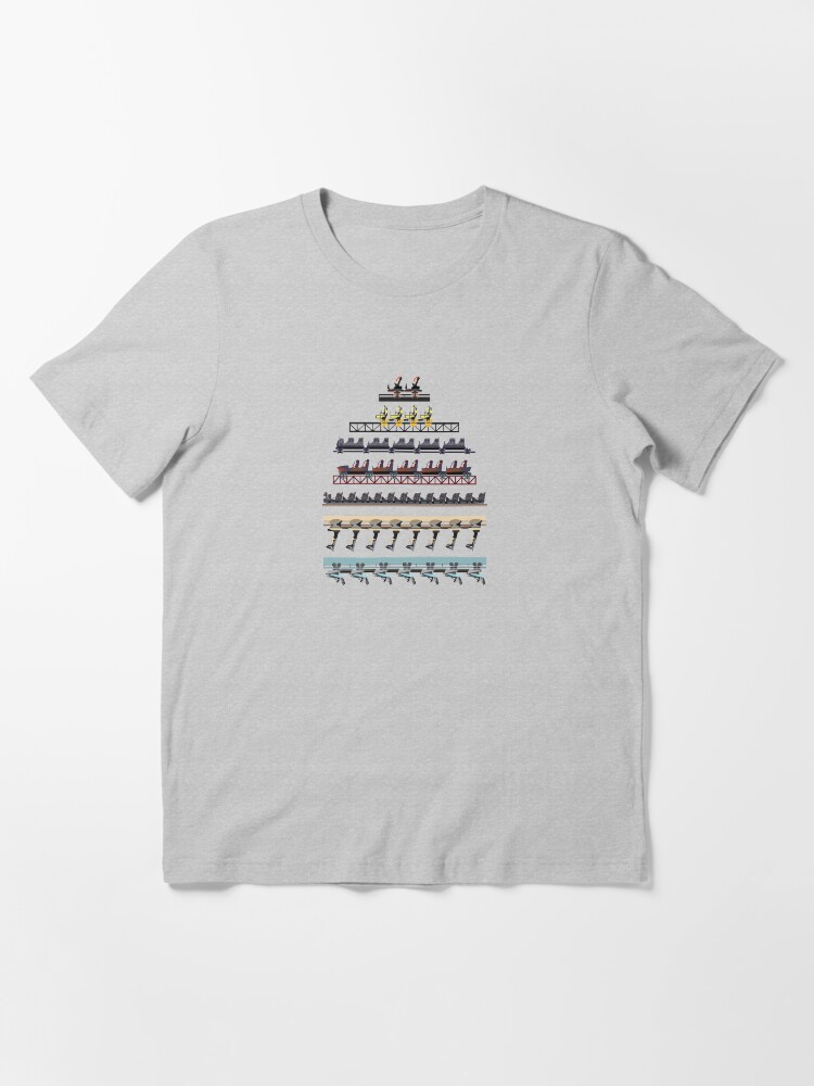 Alternate view of Alton Towers Staffordshire Theme Park Coaster Trains Essential T-Shirt